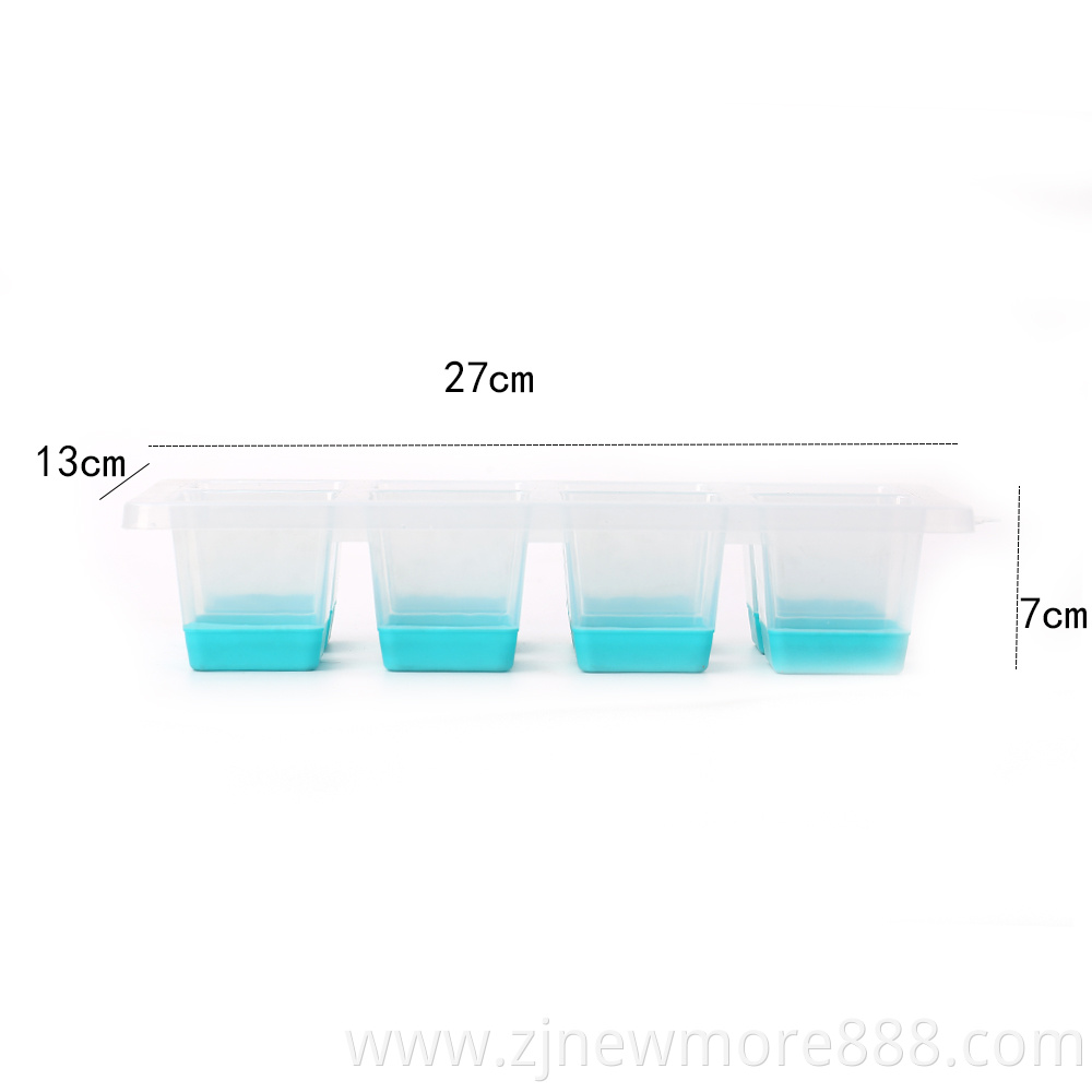 Easy-Release TPR & Flexible 8-Square Ice Cube Tray